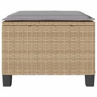 3-delige Bistroset met kussens poly rattan beige - thumbnail