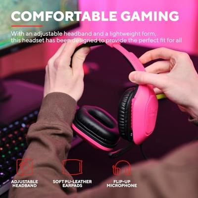 Trust GXT 790 Headset Bundel Zwart, Roze - thumbnail