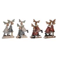 Kerstversiering DKD Home Decor Hars Rendier (13 x 6 x 18 cm) (4 Stuks) - thumbnail