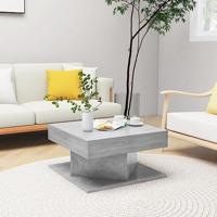 VidaXL Salontafel 57x57x30 cm bewerkt hout betongrijs - thumbnail