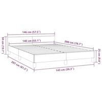 Bedframe met hoofdeinde stof zwart 140x200 cm - thumbnail
