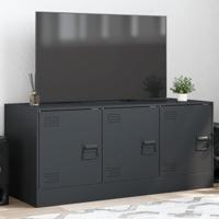 Tv-meubel 99x39x44 cm staal antracietkleurig - thumbnail