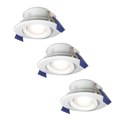 Set van 3 Lima LED inbouwspots - 4 Watt 345 Lumen - 6500K daglicht wit - GU10 - Dimbaar - Rond - Kantelbaar - IP65 Waterdicht - Wit - Voor binnen, buiten en badkamer