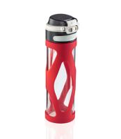 Leifheit 3256 Flip Glazen Drinkfles 600 ml Rood - thumbnail