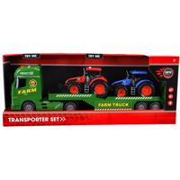 Rapid Wheels Autotransporter Met 2 Tractoren En Licht En Geluid - thumbnail