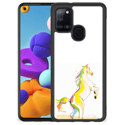 Samsung Galaxy A21s | Bumper Hoesje | Horse Color