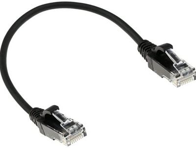 ACT DC9905 LSZH U/UTP CAT6 Datacenter Slimline Patchkabel Snagless | RJ45 Connectoren | Zwart | 5 meter