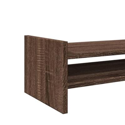 Monitorstandaard 50x27x20 cm bewerkt hout bruin eikenkleurig Monitorstandaard 50x27x20 cm bewerkt hout bruin eikenkleurig