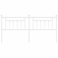 Hoofdbord 200 cm metaal wit - thumbnail