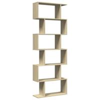 Kamerscherm / boekenkast 6-laags 70x24x193 cm hout sonoma eiken - thumbnail