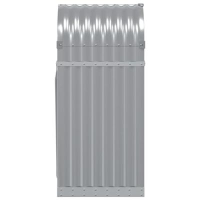 Haardhoutopslag 40x45x100 cm gegalvaniseerd staal lichtgrijs