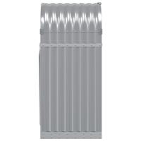 Haardhoutopslag 40x45x100 cm gegalvaniseerd staal lichtgrijs - thumbnail