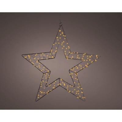 Decoratie Metalen LED Ster 1x58x58 cm Zwart