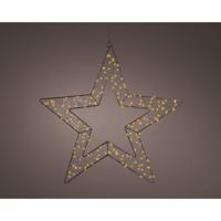 Decoratie Metalen LED Ster 1x58x58 cm Zwart - thumbnail