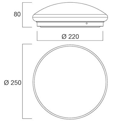Sylvania Cirkel plafonnière wandlamp - 1025lm - dualtone - 12w - ip44 Sylvania Cirkel plafonnière wandlamp - 1025lm - dualtone - 12w - ip44