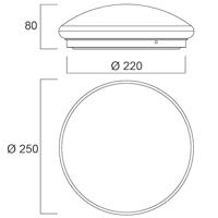 Sylvania Cirkel plafonnière wandlamp - 1025lm - dualtone - 12w - ip44 - thumbnail