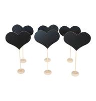 Tafel Naam Bordjes Leisteen/Hout (6st) - thumbnail