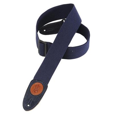 Levys Leathers MSSC8-NAV katoenen gitaarband, marineblauw