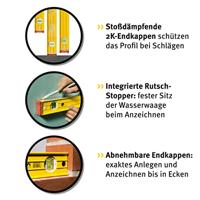 Stabila waterpas met handgrepen - type 196-2 - 183cm - 15237 - thumbnail