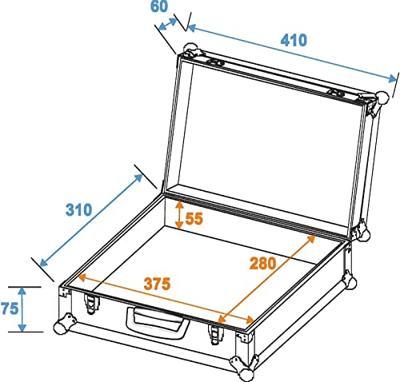 Roadinger 30109900 Microfoon flightcase (l x b x h) 140 x 420 x 330 mm - thumbnail