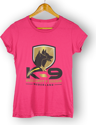 T-shirt Dames Roze - K9 Securitydogs
