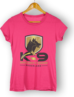 T-shirt Dames Roze - K9 Securitydogs - thumbnail