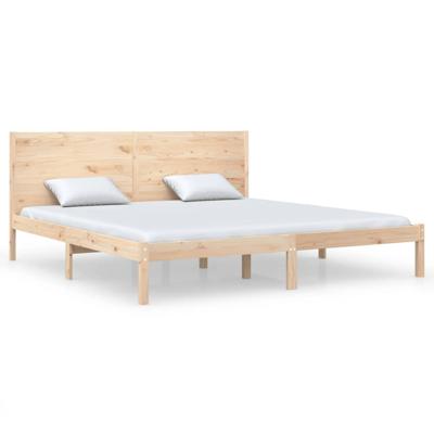 Bedframe zonder matras massief grenenhout 200x200 cm