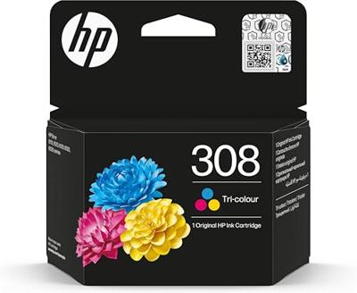 HP Inktcartridge 308 Origineel Kleur 7FP20UE#CE1 HP Inktcartridge 308 Origineel Kleur 7FP20UE#CE1