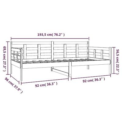 Slaapbank massief grenenhout 90x190 cm