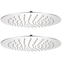 VidaXL Regendouchekop 2 st rond 25 cm roestvrij staal - thumbnail