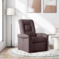 Fauteuil verstelbaar stof donkerbruin - thumbnail