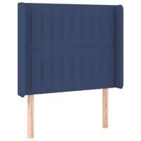 Hoofdbord LED 103x16x78/88 cm stof blauw - thumbnail