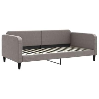 Slaapbank met onderschuifbed en lades 100x200 cm stof taupe - thumbnail