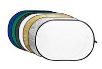 Godox reflectieschermen 7-in-1 Gold, Silver, Black, White, Translucent, Blue, Green - 120x180cm - thumbnail