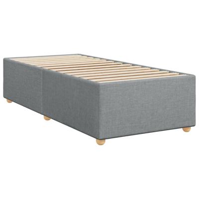 Boxspring met matras stof lichtgrijs 90x190 cm