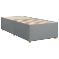 Boxspring met matras stof lichtgrijs 90x190 cm - thumbnail