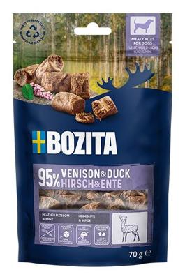 BOZITA Meaty bites Venison and duck - traktatie voor hond - 70g