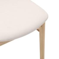 Eetkamerstoelen met kussens 2 st massief hout naturel rubber - thumbnail