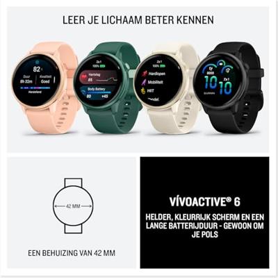 Garmin vívoactive 6 3,05 cm (1.2") AMOLED 42 mm Digitaal 390 x 390 Pixels Touchscreen Wit Wifi GPS