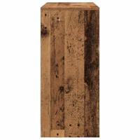 Dressoir met lade 80x34x76 cm spaanplaat oud hout - thumbnail