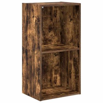 Boekenkast 40x30x77 cm bewerkt hout gerookt eikenkleurig