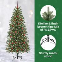 Kunstkerstboom met 300 LED met standaard Groen 180 cm PE en PVC - thumbnail