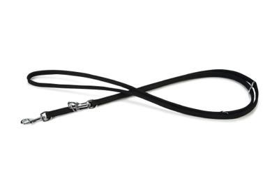 Beeztees buffalo - hondenriem - leer - zwart - 200 cm x 10 mm