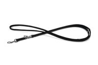 Beeztees buffalo - hondenriem - leer - zwart - 200 cm x 10 mm - thumbnail