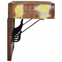 VidaXL Kapstok met plank bruin 73 x 19 x 23 cm massief gerecycled hout - thumbnail