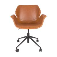Zuiver Bureaustoel 'Nikki' PU leer - thumbnail