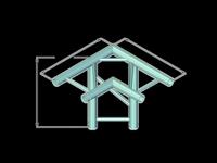 ALUTRUSS DECOLOCK DQ2-SPAL31H 3-way Corner 90Â° bk - thumbnail