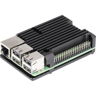 Joy-it ARMOR Case BLOCK SBC-behuizing Geschikt voor serie: Raspberry Pi® Incl. passieve koeler Zwart