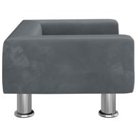 Kinderbank 50x40x26,5 cm fluweel donkergrijs - thumbnail