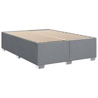 Boxspring met matras stof lichtgrijs 140x200 cm - thumbnail
